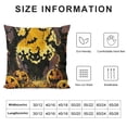 thumbnail image 5 of Halloween Throw Pillow Covers Pillow Cases Vintage Purple Pumpkin Decorative Cushion Cases for Couch Living Room, 5 of 5