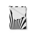thumbnail image 2 of Abstract Surreal Soft Flannel Fleece Blanket, Optical Illusion Stripes Monochrome Spiral Wirlpool Like Artwork, Cozy Plush for Indoor and Outdoor Use, 60" x 80", Charcoal Grey White, by Ambesonne, 2 of 5