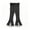 Dark Gray, variant on Girls Ribbed Knit Flare Pants Elastic Waist Lace Trim Bootcut Bell Bottom Trousers Casual Stretch Leggings for Little Girls 12-18Months Dark Gray