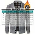thumbnail image 3 of Men's Cardigan Sweater Button Up Knit Textured Stand Collar Regular Fit Full Zip Fleece Lined Winter Warm, 3 of 5
