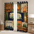thumbnail image 2 of Erosebridal Kids Camping Black Out Curtains,Rustic Farmhouse Adventure Curtains Pack of 2 (42x63 Each) For Boys, 2 of 7
