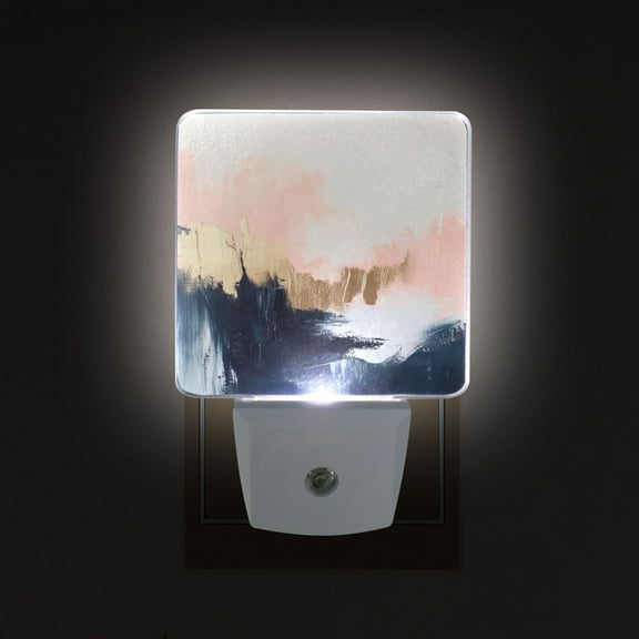 Yayeee LED Night Light for The Home Plug in With Light Sensors 2 Pack, Abstract Landscape