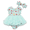 Hello Kitty & Friends Blue, variant on Stitch Baby Girls Graphic Tutu Dress Bodysuit with Short Sleeves, Sizes 0/3M-6/9M