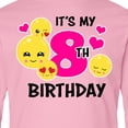 thumbnail image 4 of Inktastic Its My 8th Birthday with Smiling Emoticons Long Sleeve Youth T-Shirt, 4 of 5