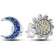 thumbnail image 1 of Pendientes de plata de ley 925 para mujer, aretes asimétricos con forma de corazón, a la moda, regalo de joyería Original, 925, 1 of 4