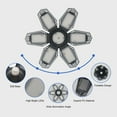 thumbnail image 4 of Luz de garaje Irfora 2PCS AC110-130V 120W LEDs Luz de garaje Luces de techo plegables deformables con 6 paneles ajustables E26 Base Socket Holder 6500k Luz blanca para garaje Almacén Taller Sótano Gim Irfora Luz de garaje, 4 of 7