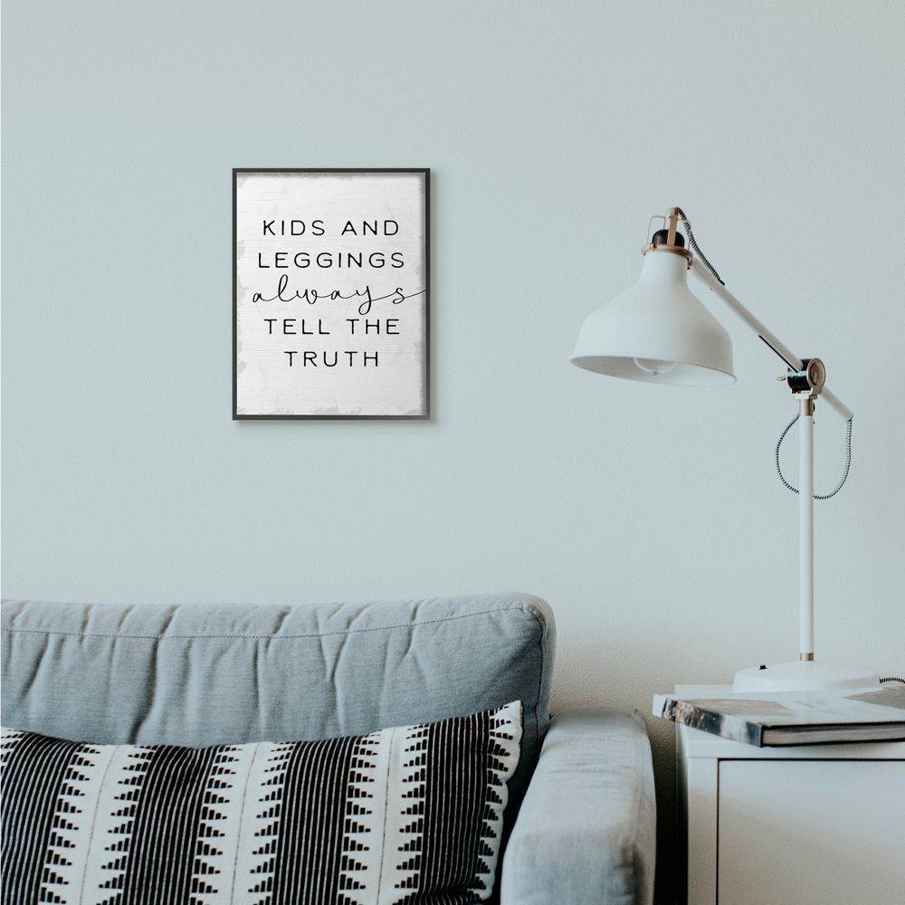 Stupell Industries Tell The Truth Funny Family Word Design Framed Wall Art by Daphne Polselli