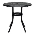 thumbnail image 3 of Zimtown 31 in Metal Bistro Table, Cast Aluminum Dining Table, Patio Coffee Table for Outdoor, Garden, Deck, Porch, Lawn, Heavy Duty for All Weather, Black, 3 of 7
