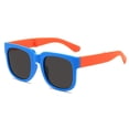 thumbnail image 2 of SeekLGT Polarized Kids Sunglasses, UV400 Protection Foldable Toddler Sunglasses, Flexible TPEE Rubber Square Frame Eyewear for Boys, Beach and Travel, 1 Pair, 2 of 6