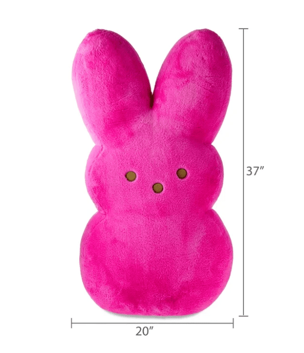 Jumbo Peeps 36 Inch Easter Bunny Plush Stuffed Animal Toy Easter Decoration (Pink)