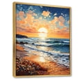 thumbnail image 2 of Designart "Beach Sunkissed Sands Painting I" Nautical & Beach Floater Framed Canvas Print, 2 of 7