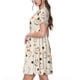 thumbnail image 2 of Disketp Milk Tea7 para Vestido de Manga Corta para Mujeres, Vestidos de Verano para Mujeres, Casual y Holgado para la Playa, 2 of 6
