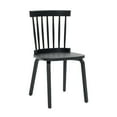 thumbnail image 2 of Black Windsor Dining Chairs Set of 4 Wood Farmhouse Spindle Back Widen Seat Mid Century Modern French Country Style for Living Room Restaurant, 2 of 10