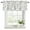 White, variant on Navy Blue Leaves Curtain Valances for Windows, Kitchen Valance Window Treatments Panel 2 Pack, Vintage Summer Botanical Farmhouse Rustic Rod Pocket Short Curtains for Bathroom Bedroom 42 x 18 Inch