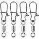 thumbnail image 1 of 40 Pieces Fishing Swivels Stainless Steel Fishing Swivels Snap Connector for Saltwater Fishing Freshwater Fishing, 1 of 5