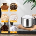 thumbnail image 4 of Stainless Steel Sugar Bowl with Glass Lid Spoon,Bexikou 10oz Seasoning Box Condiment Pots Sugar Container,Kitchen Spice Container Canister for Salt Candy (Silver), 4 of 6