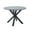 Black, variant on Gzxs 42 inch White Round Dining Table for 4-6 Person, Mid Century Modern Circle Table with X-Shape Metal Legs for Kitchen Living Room