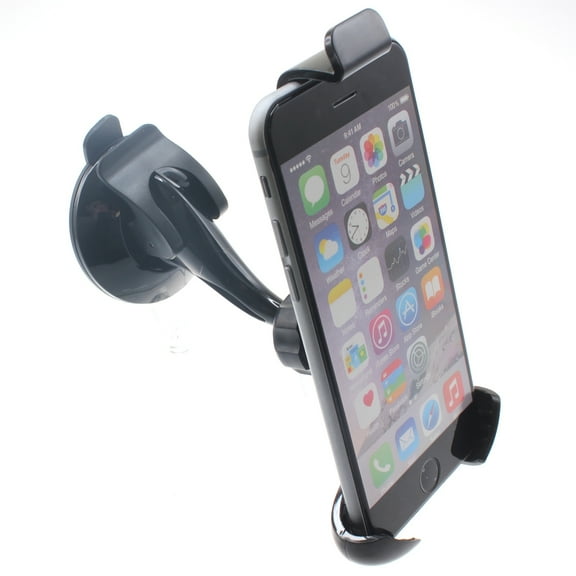 Windshield Car Mount for iPhone 13 Mini/12 Mini - Holder Glass Cradle Swivel Dock Suction Stand Z9V