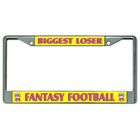 Biggest Loser Fantasy Football Chrome License Plate Frame