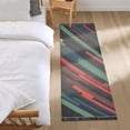 thumbnail image 3 of Yayeee Runner Rug for Bedroom 2'x6' Machine Washable Hallway Non Slip Mat, Red Abstract Lines, 3 of 8