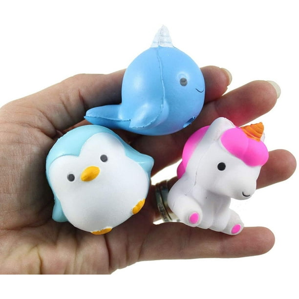 Set of 3 Random Slow Rise Animal Pencil Topper Squishies Soft Scented Cute Office School