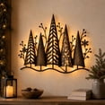 thumbnail image 5 of Christmas Metal Tree Forest Wall Decor Vintage Perforated Sculpture with Warm Lighting for Indoor Seasonal Wall Accent, 5 of 6