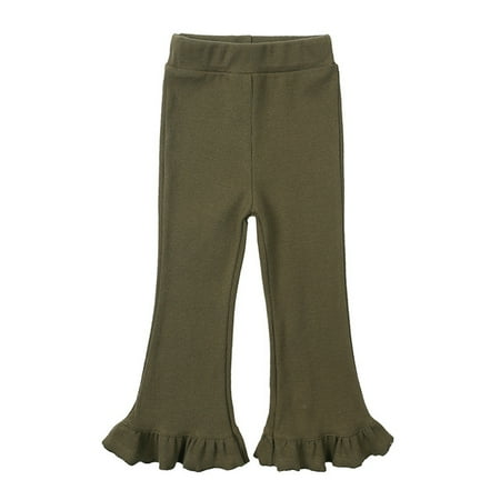 

CPNG Joggers Pants Cargo Sweatpants Sweat Long Pants Toddler Kids Girls Fashion Solid Color Bell Bottom Pants Spring Summer and Autumn Casual Pants 12-24 Months