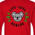 thumbnail image 4 of Inktastic Live Love Koalas Long Sleeve Youth T-Shirt, 4 of 5
