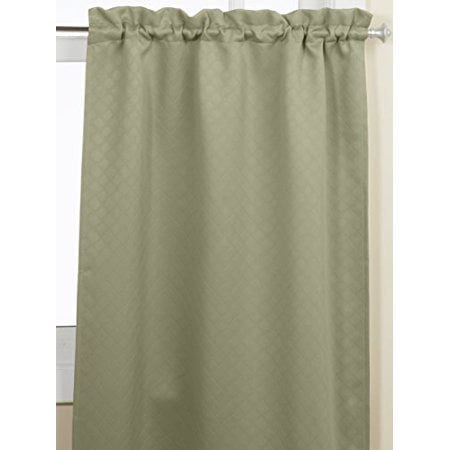 LORRAINE HOME FASHIONS Facettes Rideau Occultant Paire, 55 par 36 Pouces, Vert
