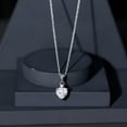 thumbnail image 6 of Rosec Jewels Heart Shape Moissanite Pendant Necklace for Women - 8 MM - D-VS1 Grade, 14K White Gold, 6 of 8