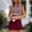 #007-Red, variant on Haivin Women's Printed Top and Shorts Set, Fashionable Short Sleeve with Front Pleated Design and Round Neck, Casual Outfit for Daily Wear and Casual Occasions