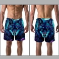 thumbnail image 3 of luoweisi Men's Beach Shorts Quick Dry Swim Trunks with Mesh Lining Wolf S, 3 of 5