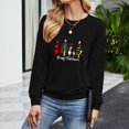 thumbnail image 2 of Sudadera informal con estampado de manga larga y cuello redondo para mujer a la moda navideña Fridja  fksj151, 2 of 8