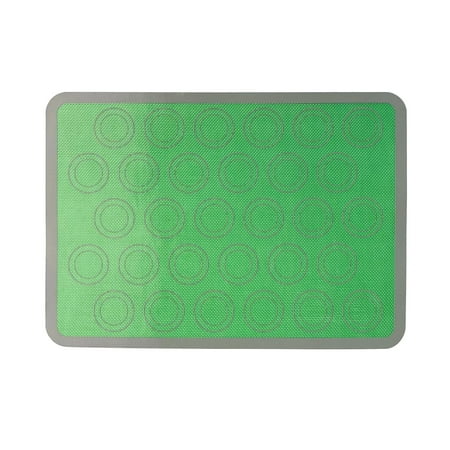 

1PC Silicone Baking Mat for Oven Reusable Non Stick Cookie Sheet Liner For Macaroons Pizza Toaster Bread Making Green Pink