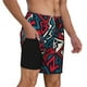 thumbnail image 2 of Balery Geometric Elements Bañador para hombre, shorts de playa de secado rápido con entrepierna y forro de compresión-X-Large, 2 of 6