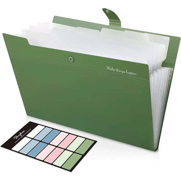 Accordion File Organizer, File Folders With 8 Pockets, Expanding Folder With Lab