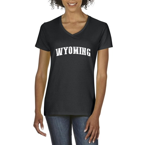 Artix - Women's T-Shirt V-Neck Short Sleeve - Wyoming Cheyenne
