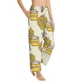thumbnail image 2 of Balery Cartoon Honey Pot Bee Sunflower print Women's Pajama Pants,Ultra Lightweight Pjs,Lounge Pant-Large, 2 of 9