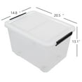thumbnail image 6 of 4-Pack Plastic Storage Box, 50 L Clear Large Storage Bin with Wheels, 6 of 7