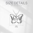 thumbnail image 2 of 925 Sterling Silver Angel Number Butterfly Necklaces for Women 1111 222 333 444 555 777 888 999 Necklace Numerology Jewelry Gift for Her Valentine Gift for Her Women Mother, 2 of 6