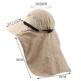 thumbnail image 4 of Sombrero de pesca de ala ancha con protección UV 50+ y parasol para exteriores para hombre, 4 of 8