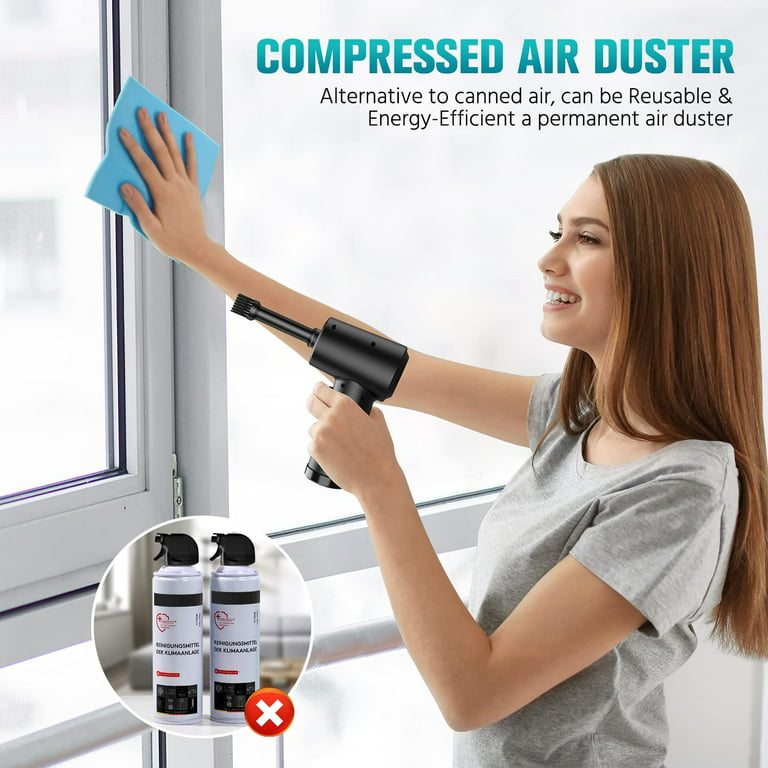 Compressed-air-Duster-100000RPM-Keyboard-Cleaner - Good Replace Compressed  air can - Reusable no Canned air Duster - car Duster - pc Duster Electric