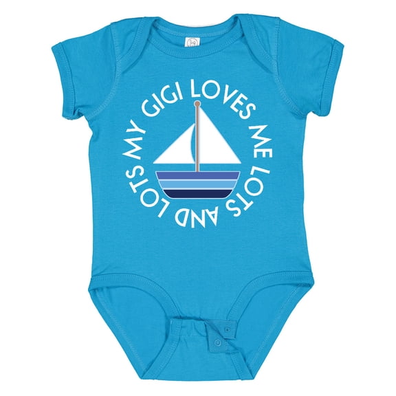 Inktastic My Gigi Loves Me Sailboat Boys Sailing Boys Baby Bodysuit