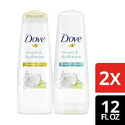 Dove Nourishing Rituals Coconut and Hydration Shampoo and Conditioner Set, Sweet Lime 12 oz