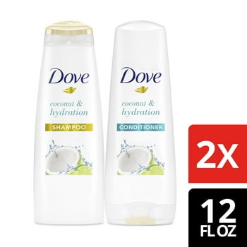 Dove Nourishing Secrets Coconut & Hydration Shampoo and Conditioner, 12 oz, 2 count