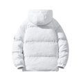 thumbnail image 5 of Vedolay Mens Parkas Winter Warm Jacket Waterproof Rain Zip Parka Overcoats Jacket White,M, 5 of 5