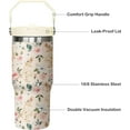 thumbnail image 3 of 30oz Easter Bunny Tumbler with Handle & Flip Straw, Stainless Steel Coffee Mug & Water Bottle for Rabbit Lovers, Gift for Women Mom - Mother’s Day, Christmas, Birthday, 3 of 6