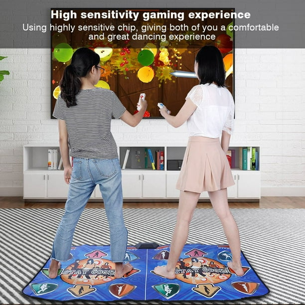 Dance Mat Double User for Kids and Adults, Double User Rhythm Dance Floor  Mat Multi-Function Host,Wireless Handle,Slip Massage Musical Blanket Dance  Pad 