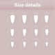 thumbnail image 3 of Almond Press on Nail Rhinestones Fake Nail Stick on Nail in 12 Sizes,24Pcs French Nail Tip, 3 of 5