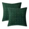 thumbnail image 6 of Haperlare 2 Pack Farmhouse Velvet Pillow Covers 18"x18" Square Throw Pillow Cover Decorative Pillows for Sofa Couch Bed Chair, Green, 6 of 6